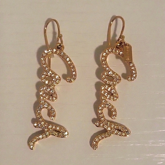 Coach Cursive Logo Earrings - Picture 1 of 4